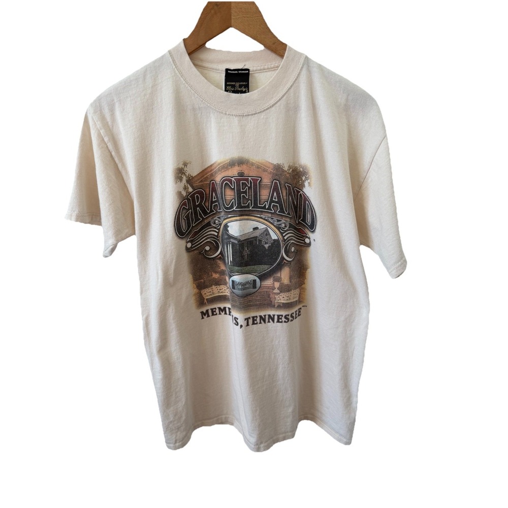 Vintage Graceland Memphis Tennessee Shirt Official Elvis Presley Collection Sz M